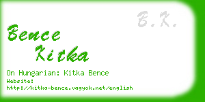 bence kitka business card